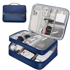 CILLA Electronic Organizer Travel Case, Cord zipper-blue