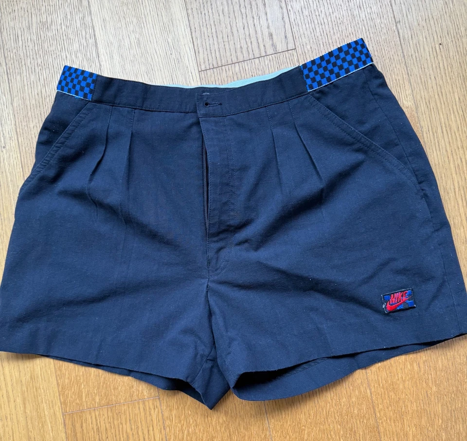 Nike Mcenroe Checkerboard Vintage Challenge Court Tennis Shorts and Pin!!! - Image 2 of 4