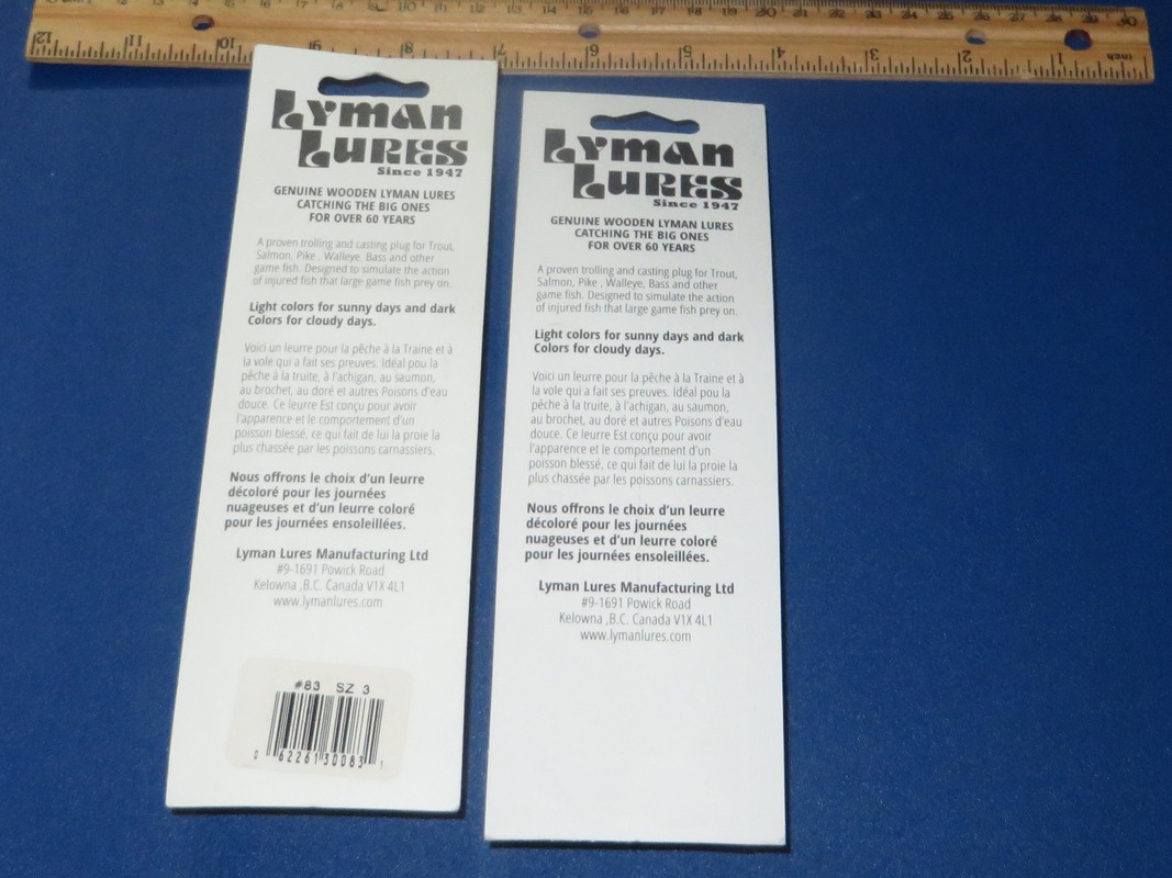 Lot of 2 LYMAN 3" SALMON PLUGS KELOWNA CANADA 83 - Image 3