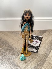 Bambola Monster High Cleo De Nile prima ondata 100% completa supporto elastico nero