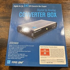 DTV Digital To Analog Converter Box DTX9900 Digital Stream With Remote. New