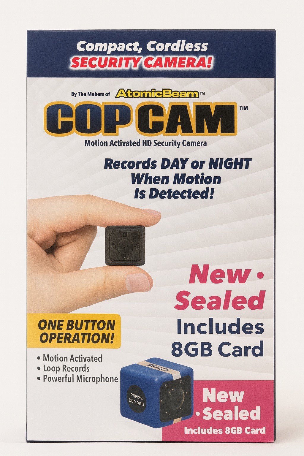 Atomic Beam Cop Cam Motion Activated HD Security Camera &ndash; Compact Cordless &ndash; New