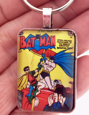 Batman #60 FIREFIGHTER Comic Book ROBIN GOLDEN AGE DC  Keychain or Necklace