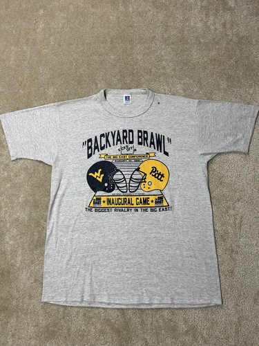 Vintage West Virginia Mountaineers Pitt Panthers Shirt Mens XL NCAA Football 199