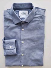 Charles Tyrwhitt Shirt Men  s Sz 17 / 35 Classic Fit Blue w/ Color Sprinkles