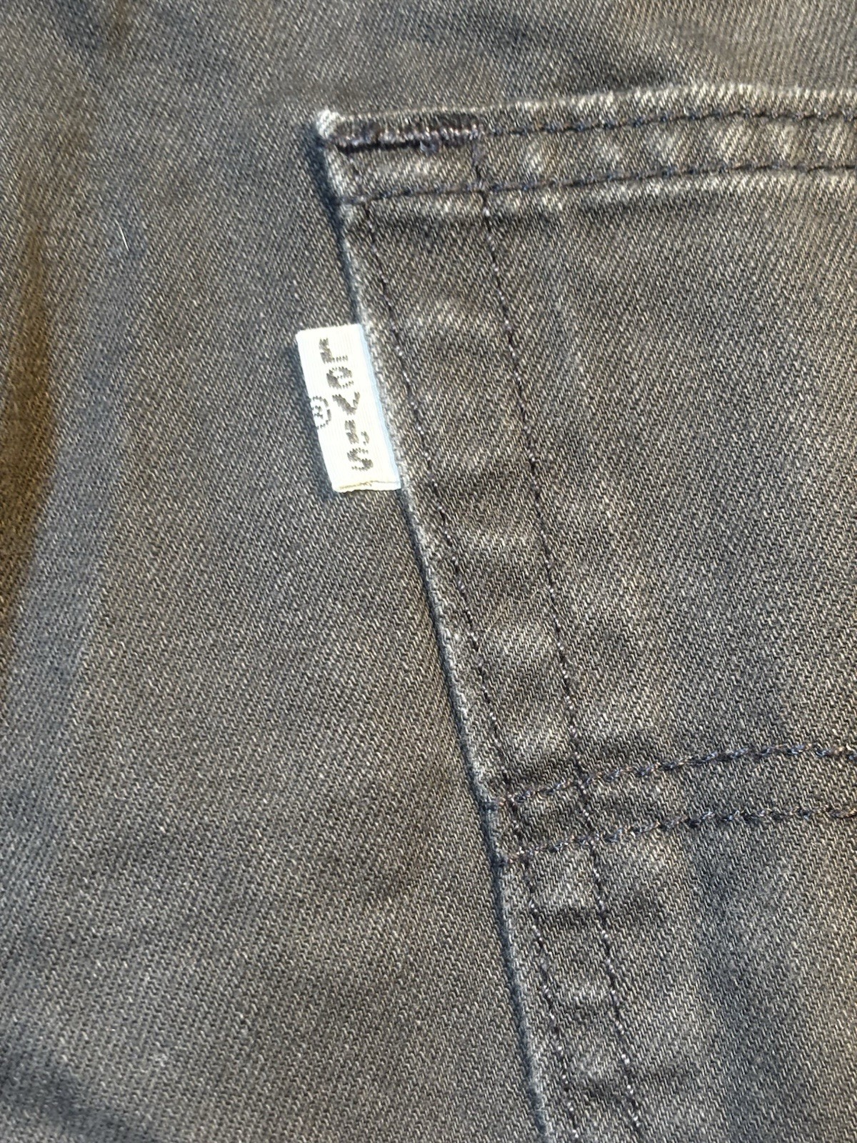 Levi’s 505 White Tab Jeans Men’s 42x29 Black Straight Rare Zip Classic Fit image 2