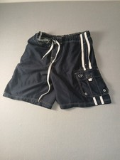 OP SPORT SWIM TRUNKS SHORTS Men's M NAVY Blue Print Lined Beach Board Surf