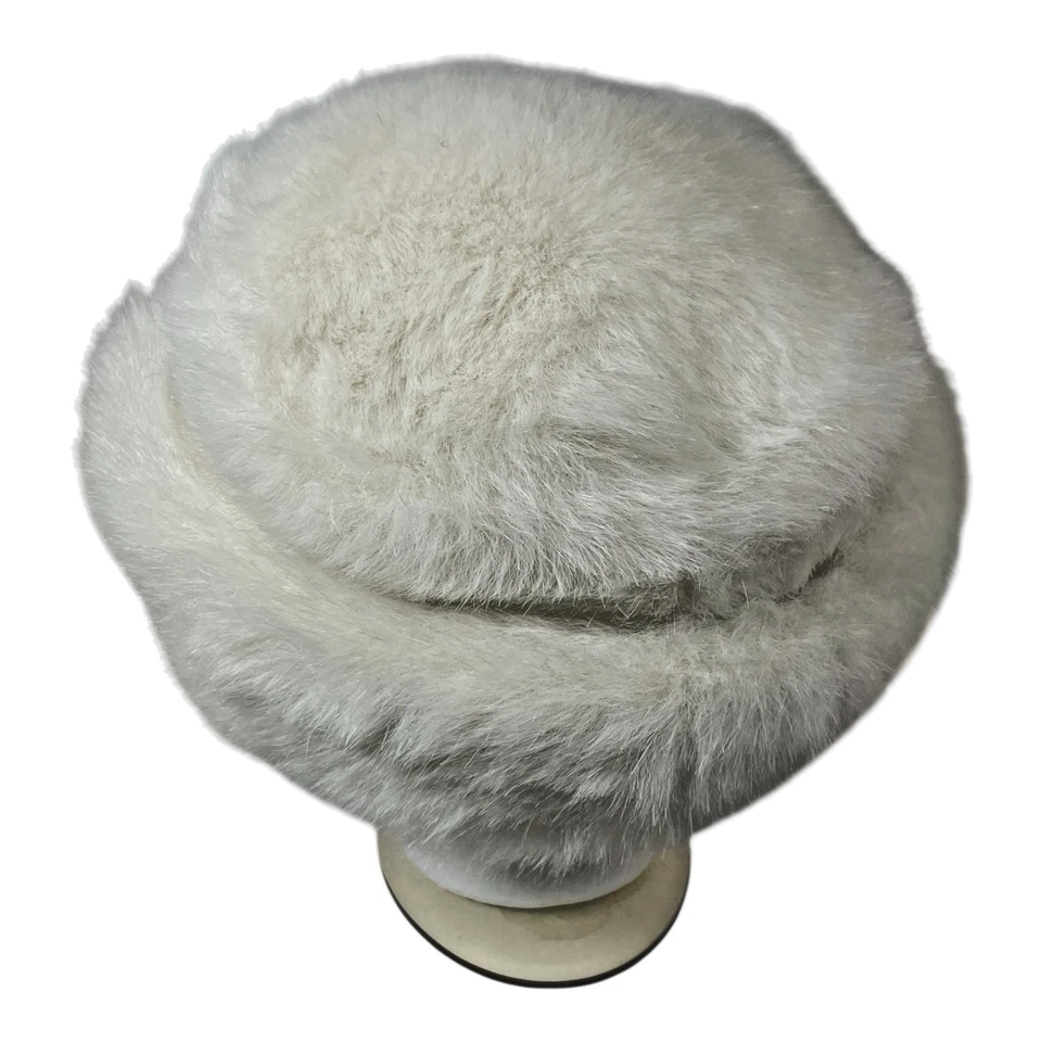 De Colección Betmar Nueva York Imitación Piel Retro Invierno Sombrero Mujer Pastillero Estilo Clásico Blanco Foto 3 de 4