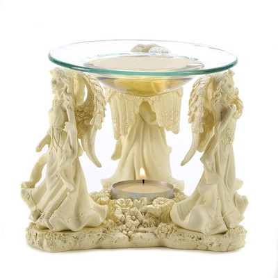 Zingz & Thingz Trio Figurine Base Resin Oil Warmer, Angelic Trio, 5.75x5.125x...