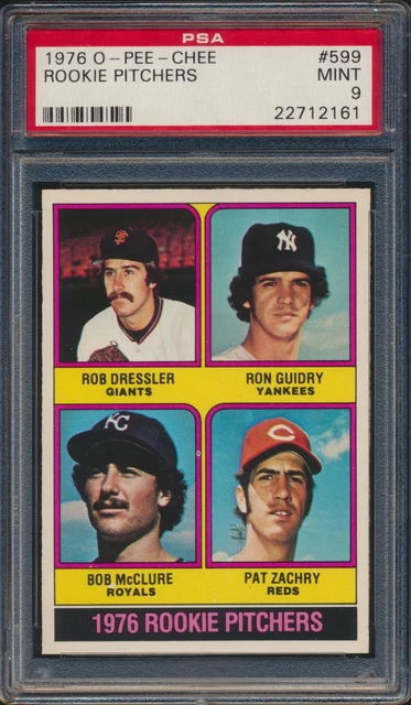 1976 OPC O-Pee-Chee Ron Guidry #599 RC Yankees Rookie PSA 9 MINT Centered