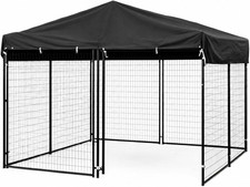 10x10 FT Dog Kennel Cover Heavy Duty 600D Waterproof UV Resistant Roof