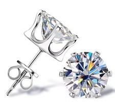 🩷Sterling Silver Diamond Earrings 0.5ct Lab-Grown Diamond Studs Women Men Gift