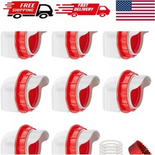 Chicken Feeders No Waste, DIY Automatic Poultry Feeder 8 Ports 1 Hole Saw with C