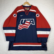 Vintage Team USA Hockey Olympic Hockey Nike Jersey Mens XL