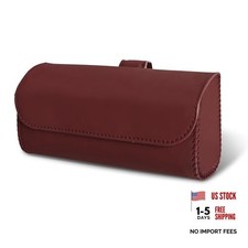 Sunglasses Holder for Car Sun Visor, Sunglass Organizer for Car, Wine Red