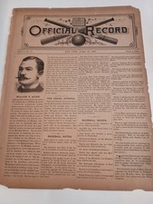 Extremely Rare 1886 Baseball Newspaper First Daily Baseball Periodical