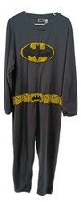 DC Comics Batman One Piece Pajamas Adult Medium Black Cape Halloween Costume