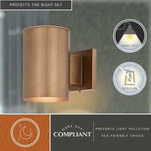 Vaxcel Lighting CO-OWD050 Chiasso 7" Tall Outdoor Wall Sconce - Black - Picture 5 of 12