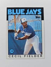 1986 Topps Baseball #386 Cecil Fielder Toronto Blue Jays RC Rookie Card. rookie card picture