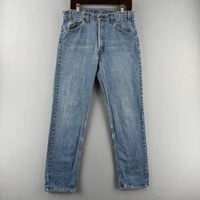 Vintage Levis Jeans Mens Fits 34x30 Blue Denim 505 Straight 80s Made in USA