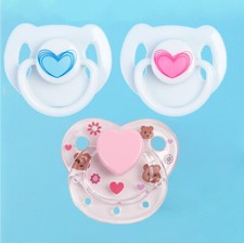 3pcs Magnetic Pacifiers Soother Dummy Pacifier for Reborn Baby Dolls Toys Supply