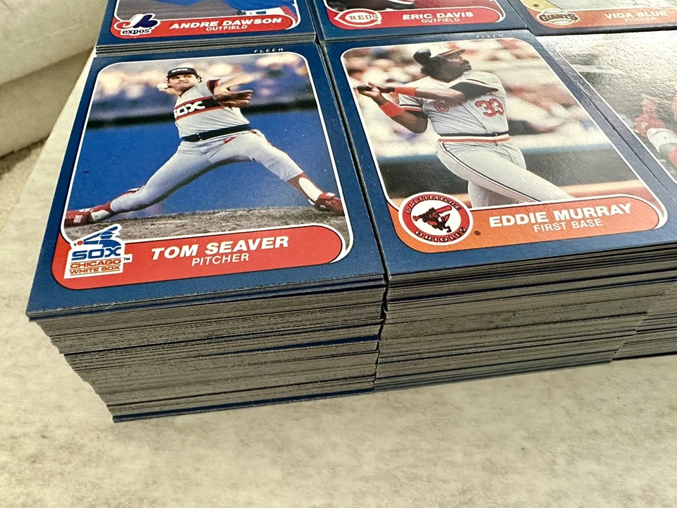 批量 ++(830) 1986 Fleer 棒球卡 - 包括 60 张贴纸 - 一些明星 — 第 3/4 张图片