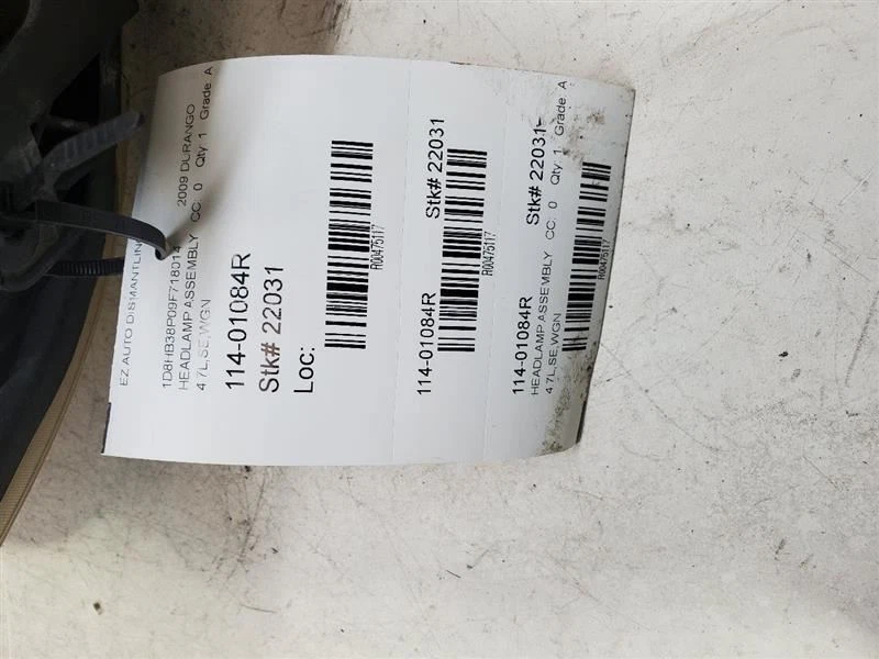 Faro derecho pasajero Dodge Durango SE 2007-2009, 4,7 L, n.º de parte: 55078018Ai Foto 3 de 4