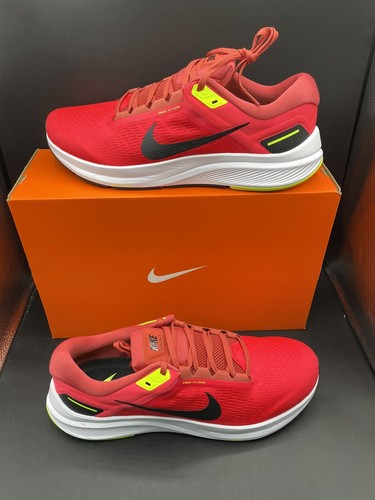 Nuevo Nike Air Zoom Structure 24 Para Hombre Talla 9 Rojo Sirena Voltio DX1792-600 - Imagen 4 de 7