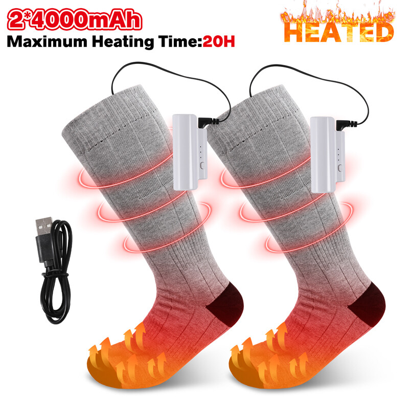 Feet Warmers For Men Heated Socks Electric USB Rechargeable