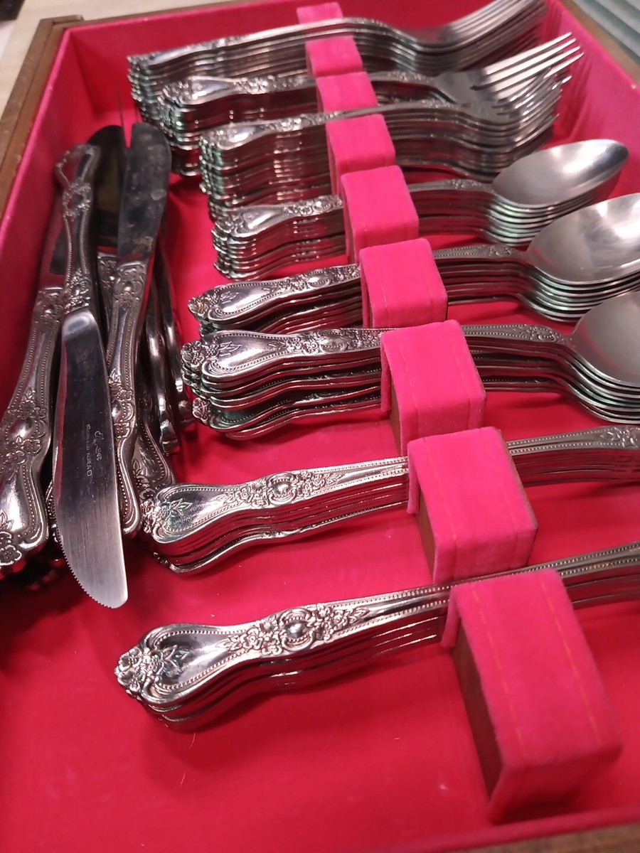 Vintage Rogers Stainless Korea 100 Pcs Flatware | eBay