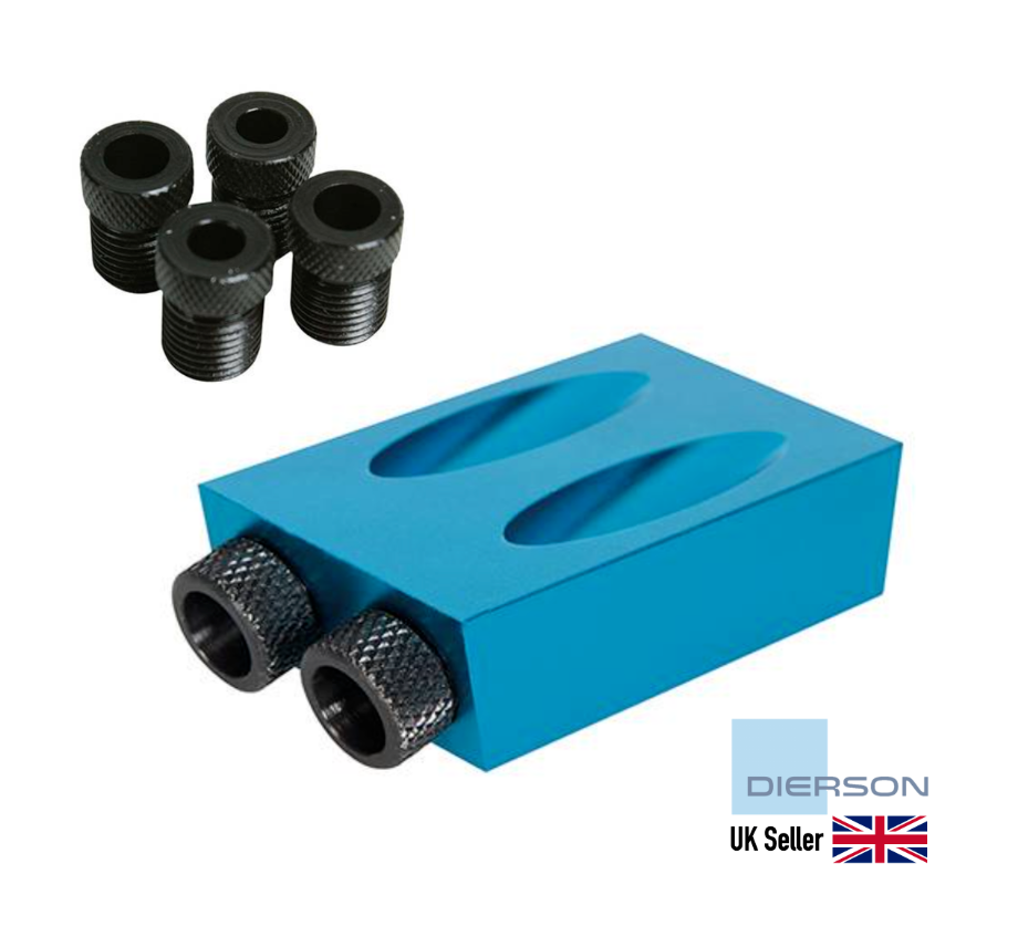 Silverline Pocket Hole Dowel Jig 6 8 10mm Guides Screw Joint Wood