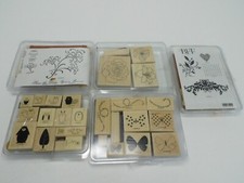 Stamping Up / 40 Stamps / Miscellaneous Lot / Wooden Rubber / Stamp book Craft..