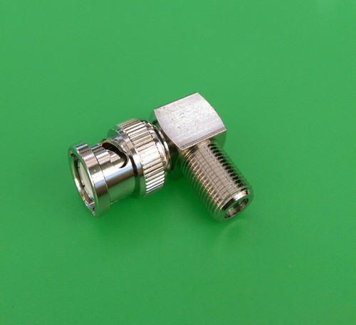 (5 PCS) Right Angle BNC Male to F Female Connector - USA Seller - Picture 2 of 3