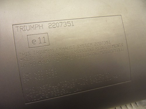 Triumph Speed Triple 1050 silenziatore scarico sinistro 2011-2015 NUOVO - Foto 7 di 12