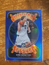 2021-22 Donruss Optic Winner Stays Blue Prizm #43/85 Dirk Nowitzki Dallas 