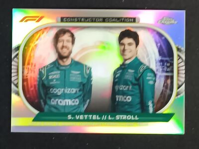 2022 Topps Chrome F1 Constructors Coalition #CC-AM Vettel/Stroll - Aston Martin