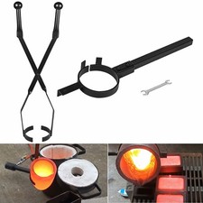 4 Kg Crucible Tongs Set, Graphite Crucible Lifting  Metal Melting Pouring Tong