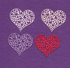 HEART  31 Valentine love die cuts scrapbook cards