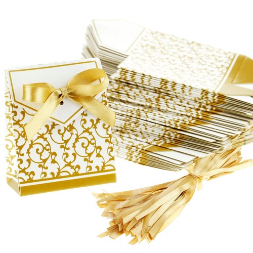 5-100pcs Wedding Favour Favor Sweet Cake Gift Candy Boxes Bags Anniversary Party - Picture 5 of 6