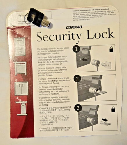 Serrure câble pour ordinateur portable Compaq Armada avec 2 clés (ordinateur portable et chaise non inclus) - Photo 7/7