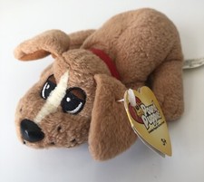 NWT Vintage Y2K 2004 Mattel Pound Puppy 6" Light Brown White Beanbag Plush Dog