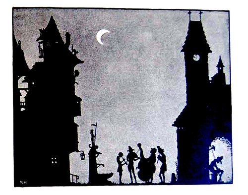 1911 SILHOUETTE Papercut BOOK German SCHWARZE BILDERBUCH Bernus HOERSCHELMANN - Picture 11 of 20