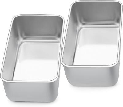 Edelstahl Brotbackform Königskuchenform 2er Set 23cm Gesund Spülmaschinenfest