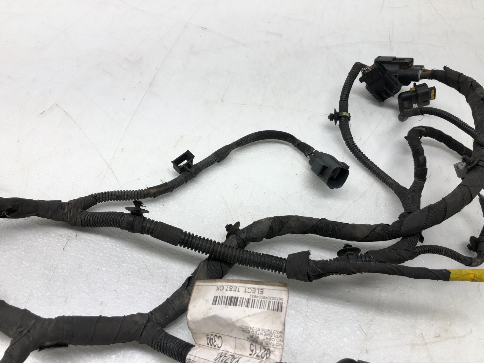 2014-2017 MASERATI GHIBLI S RIGHT PASS FRONT HEADLIGHT PIGTAIL PLUGS WIRE OEM.