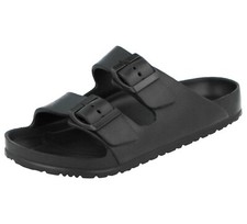 Ladies Ella EVA Adjustable Double Buckle Lightweight Sliders Sandals Flip Flops 