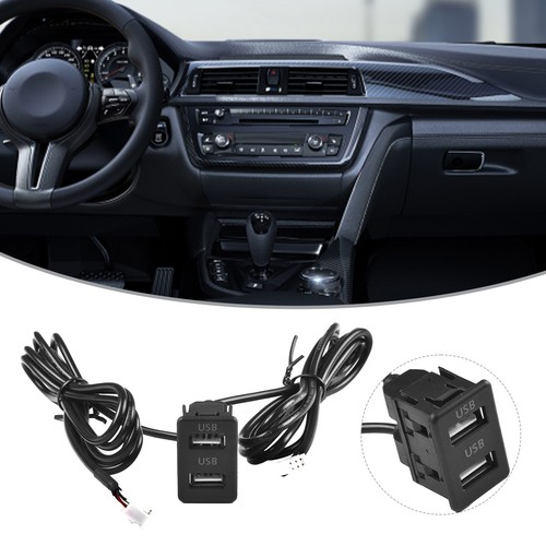 Convenient Flush Mount Dual USB Port Panel Extension for Car Dash 145cm Cable - Picture 4 of 15