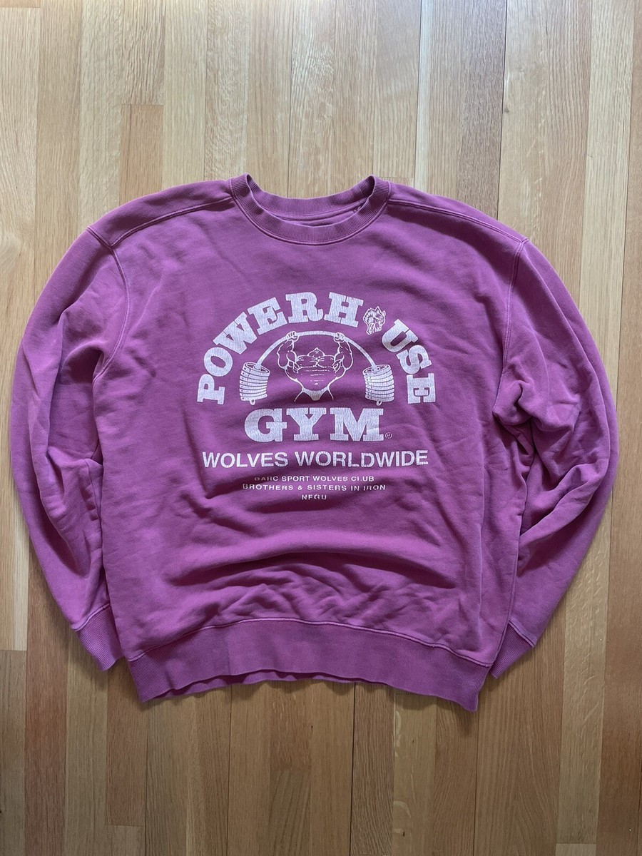 darc sport x powerhouse gym pullover crewneck sweatshirt in red