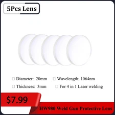 5Pcs Laser Protective/Cleaning/Focus Lens D20*3 For Reci HW980 Laser Welding