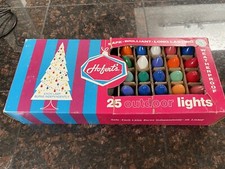 Great Vintage Hoferts Christmas Lights Made In USA 25 Bulbs. Multicolored Lights