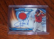 2024 Topps Pro Debut Mets Marco Vargas Fabrics Of The Future On Card Auto /200